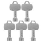 UKCOCO 5 Adet Çöp Kutusu Kilidi Üçgen Anahtar - Ağır Hizmet Tipi Çöp Kutusu Metal Kilit Anahtarı Dış Mekan Konteyneri Soyma Yardımcı Aksesuarları için