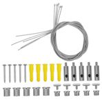 UKCOCO 5 Takım Avize Donanım Asılı Metal Tel Halat Asılı Lamba Kiti Diy Için Asılı Tel Uygun Lambalar Halat Süspansiyon Asılı Kiti Kullanışlı Asılı Tel Paslanmaz Çelik Silver