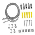UKCOCO 5 Takım Avize Donanım Asılı Paslanmaz Çelik Tel Halat Lamba Için Halatlar Ağır Asılı Tel Sarkıt Lamba Çelik Tel Kullanışlı Lamba Malzemeleri Asılı Lamba Ipi Led Lamba Teli Plastik