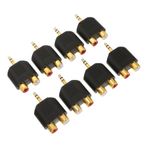 UKCOCO 8 2 Adaptörü Metal Av Ayırıcı Ayırıcı Adaptörü Erkek Dişi Adaptör Jak Adaptörü Metal Ayırıcı Konektör Erkek Dişi Ayırıcı Televizyon Bilgisayar Dönüştürücü Alaşım