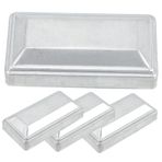 UKCOCO Dekoratif 4 Adet Demir Çit Direği Kapağı Güverte Direği Kapakları 6x6 Direk Başlığı Güverte Direkleri Kapakları Sonrası Kapaklar Çit Direği Topper Ütü Metal 4x Demir Parmaklıklar