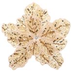 UKCOCO El Yapımı Çiçek Aplikleri, Noel Giysileri, Gelinlikler, Çantalar ve Kendin Yap Dekoratif Aksesuarlar için Pullu Atatürk Çiçeği Yamaları