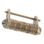 UKCOCO Metal Vintage Kilit Metal Çin Tarzı Kilit Çekmece Kilidi Eski Dolap Kilidi Küçük Metal Kilit Küçük Kilit Küçük Metin Şifreli Kilit Çince Metin Şifreli Kilit Bebek Güvenlik Kiti