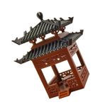 UKCOCO Mini Pavilion Heykeli Çin Tarzı Mikro Peyzaj Pavyonu Zen Bahçe Bonsai Ve Terrarium Dollhouse Peri Bahçe Aksesuarları Için Dekorasyon