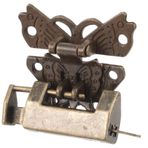 UKCOCO retro kilit dolap kilidi takı kutusu kilidi kilitli takı kutuları ahşap kutu kilidi küçük kilitler dekoratif çile mandalı para tahta sandık mandalı mücevher kutuları toka alaşım