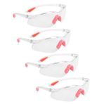 UKCOCO Temizle Gözlük 4 Adet Işçi Gözlüğü Deney Gözlüğü Çalışma Laboratuvarı Yapı Göz Gözlük Kimya leri Kadınlar Için Bardak Çizilmez Polikarbonat Yan Iş