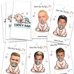 ukebobo Baby Shower oyunları, ünlü bebek partisi oyunları, kapı ödülleri, piyango, buz kırıcı için kazıma kartı oyunu, bebek partisi için dekorasyon, 40 kart