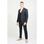 Uki Lacivert Comfort Fit 6 Drop Kruvaze Takım Elbise - 54