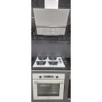 Ukinox Ankastre Set Beyaz (Vento Davlumbaz 60 Cm+Ares 65 cm Ocak+Smart 8801 Fırın 9 Fonk.