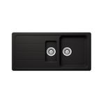 Ukinox Valente D-150 L Siyah Granit Eviye