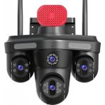 Ukron 4 Kameralı 4 Lens Wifi Kamera Hi-Easy Türkçe Uygulama IP66 Su Geçirmez Kasa