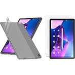 Ukscase Lenovo Tab M10 Plus 3rd Gen 10.61" 2022 (TB-125F/128F) Şeffaf Silikon Kılıf + Nano Cam Ekran Koruyucu