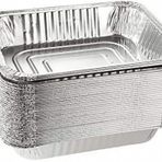 Ulalaza 30 ADET Kare 5.1''X3.9''X1.6''Tek Kullanımlık Alüminyum Folyo Tepsileri Kalay Folyo Tencere Kavurma Tepsileri Pişirme Pişirme için Konteynerler Dondurulmuş Gıda Depolama