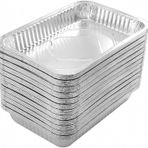 Ulalaza 30 ADET Kare 8.1''X5.5''X1.8''Tek Kullanımlık Alüminyum Folyo Tepsileri Kalay Folyo Tencere Kavurma Tepsileri Pişirme Pişirme için Konteynerler Dondurulmuş Gıda Depolama