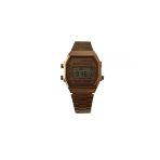 Ulaş Aksesuar Retro Model Alarm/Kronometre Dijital Pembe Renk Kadın Kararmaz Paslanmaz Metal Kol Saati