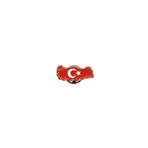 Ulaş Hediyelik Ay Yıldız Figürlü Gold Renkli Mini Türkiye Haritası Yaka Rozeti 1 Adet