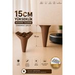 Ulaş Hırdavat Mobilya - Baza - Koltuk - Akıllı Masa Ayağı, Ahşap Ceviz Renk Ayak (4 LÜ DEĞİL ADET FİYATIDIR ) 15 Cm - Vida dahildir.