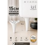 Ulaş Hırdavat Mobilya - Baza - Koltuk - Akıllı Masa Ayağı, Beyaz Renk Ayak (4 LÜ DEĞİL ADET FİYATIDIR ) 15 Cm - Vida dahildir.