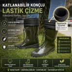 Ulaş İçi Tüysüz Konçlu İş-Bahçe-Yağmur Çizmesi