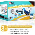 Ülbag Zip&Zip 3' Lü Jumbo Set Büyük Boy Vakumlu Hurç Yorgan Hurcu Vakumlu Poşet