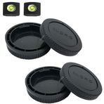 ULBTER Panasonic Lumix G9 G8 G7 G95 G85 GH5 GH5 GH5S GH4 GH3 GX85 GX9 GF9 GF10, Olympus E-M10 Mark III II E-M1 E-M5 için Gövde Kapağı ve Arka Lens Kapağı Kapağı
