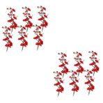 ULDIGI 2 Set Cupcake Toppers Doğum Günü Partisi Çiçek Pasta Seçimleri Erik Çiçeği Dalı Teması 6 Adet*2