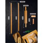 Ülgenev Ahşap 4 Parça Hamur Şekillendirici Oklava, Rulo ve Normal Merdane Seti 80 cm 60 cm 45 cm 17 cm
