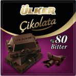 Ülker Bitter Kare Çikolata %80 Kakaolu 60 gr x 6 Adet - PAKET