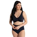 Ulla Popken 689668 Siyah Kadın Spor Sütyen