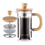 Ulora Ahşap Detaylı 600 ml Cam French Press