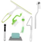 ULTECHNOVO 1 Takım pencere temizleme seti Hava bacası temizleme fırçası Cam temizleme fırçası Yüksek verimli temizlik araçları kör temizleyici fırça kör temizleme aracı kör silgi plastik