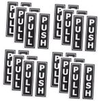 ULTECHNOVO 12 Çift Sürgülü Kapı Logo Çıkartması Dolap Kapı Sticker Kapı Işareti Mektup Çıkartmalar Kapı Çıkarılabilir Etiket Kapı Çıkartmaları Hatırlatan Sticker Için Kapı Pvc Yuvarlak Banyo
