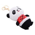 ULTECHNOVO Karikatür Panda Süsleme Anahtarlık Yumuşak Peluş Hayvan Anahtarlık Sırt Çantası Çanta Aksesuarı için