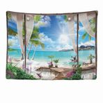 Ulticool - Plaj Deniz Doğa - Duvar Halısı - 200 x 150 cm - Büyük Duvar Halısı - Poster Süsleme - Dekorasyon - Duvar Kağıdı - Tuval - Resim - Aksesuar Oda Bölücü