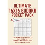 Ultimate 16x16 Sudoku Pocket Pack: 100 Number-Only Puzzles | Easy to Expert | Compact 4x6 Travel Book | Solutions Included | Hard Sudoku Puzzles for Adults