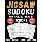 Ultimate Jigsaw Sudoku Puzzle Book for Adults, Teens, and Seniors: 800+ Easy, Medium, Hard, and Very Hard Irregular Grid Puzzles with Extra Even-Odd, Hyper, Killer, and Samurai Variants and Solutions