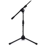 Ultimate Support Pro-R-T-Short-T Package - Tripod Base Pro Serisi Patentli Çeyrek Dönüşlü Kavramalı Kısa Mikrofon Standı | Sehpası - Güçlendirilmiş Plastik Tripod Tabanı/Kısa Yükseklik/Teleskopik Bom