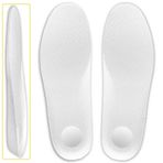 Ultra Anatomik,Ter Emici Lakost Pike Kumaşlı,Rahat, Hafif, Kaliteli, Spor, Casual Ayakkabı Tabanlığı (Beyaz/Ekru), 40-42)(Tam boy 42 Numaradır. 40 ve 41 numaralar çizgilerden keserek kullanır.)