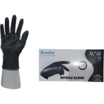 Ultra Extra Kalın Siyah Nitril Muayene Eldiveni Pudrasız 50'li Paket Xl Beden