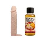 Ultra Gerçekçi Dokuda Damarlı Esnek Uyarıcılı Uzatmalı Dolgulu Testisli Penis Kılıfı