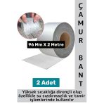 Ultra Güçlü Su Geçirmez Isıya Dayanıklı Alüminyum İzolasyon Tamirat 96 Mm X 2 Metre Çamur Bant 2 Adt