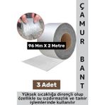Ultra Güçlü Su Geçirmez Isıya Dayanıklı Alüminyum Izolasyon Tamirat 96 mm x 2 Metre Çamur Bant 3 Adt - Çok Renkli