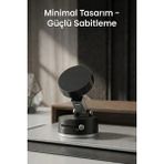Ultra Güçlü Vakumlu MagSafe uyumlu Manyetik 180° Dönen Taşınabilir Çok Amaçlı Siyah Araç Telefon Tutucu