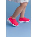 Ultra Hafif Memory Foam İç Taban Çocuk Triko Spor Ayakkabı Neon Pembe-m-1002