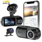 ULTRA HD 4K -GPS Özelliği - WiFi Tlfn Uygulama - 3 Lens Kameralı 2.35 İnç Ekran Gece Görüşlü 170 Derece Geniş Açı G- Sensörü Park Sensörü DVR Araç Kameras