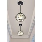 Ultra Home Bolival Model Siyah Renk Kaplama Metal Kristal Taşlı Salon Oturma Odası Tavan Sarkıt Avize