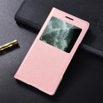 Ultra İnce Şeffaf Pencere Kapaklı Deri Telefon Kılıfı Samsung Galaxy S10 S9 S8 Plus S7 S6 Edge Active S5 S4 S3 S4Mini, Gül Altın, Samsung S10 Plus İçin