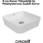 Ultra Kare Beyaz Deliksiz Lavabo 40 Cm UL040