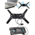 Ultra Küçük Katlanabilir Dizüstü Bilgisayar Soğutucu, Şık Tasarım, 2 Fan, USB Bağlantılı
