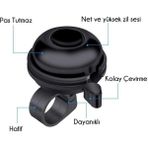 Ultra Light Siyah Metal Bisiklet Zili Bisiklet Zil Bisiklet Aksesuarı Korna Ikaz 1 Adet - Koyu Siyah